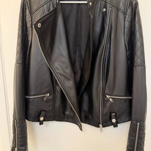 Forever 21+ Moto Faux Leather Jacket – Size 0X (Worn Twice)